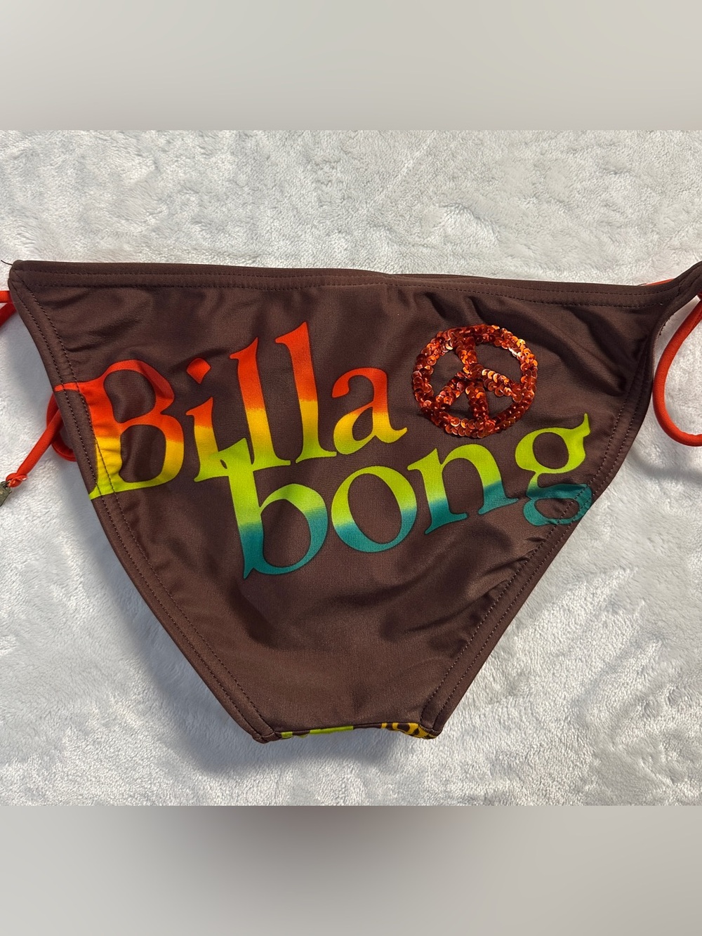 Y2K BILLABONG women's new deadstock rasta pattern bikini bottoms, S.